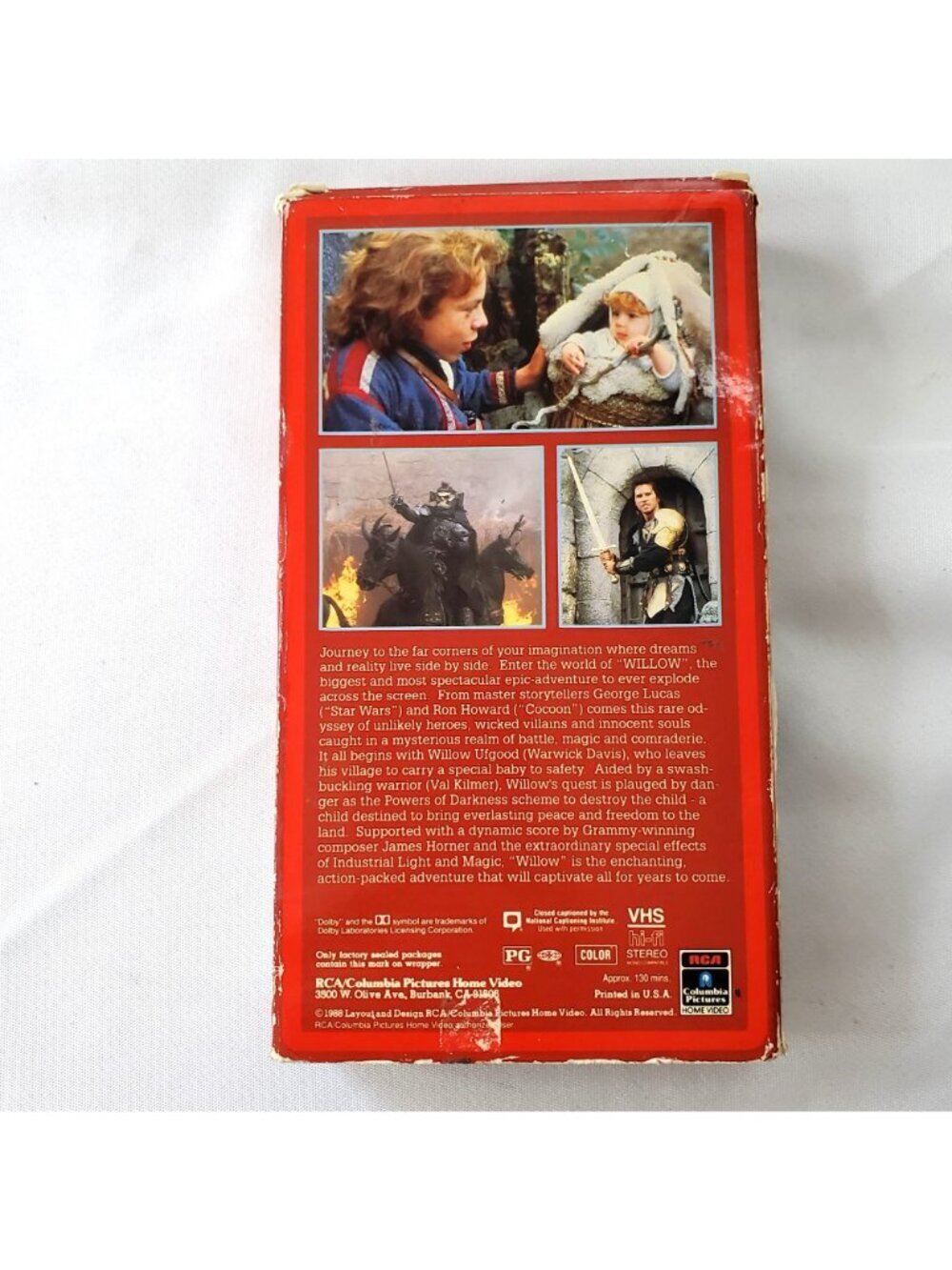 VGT Willow VHS Tape 1988 Val Kilmer, George Lucas and Ron Howard #4 - Picture 4 of 8
